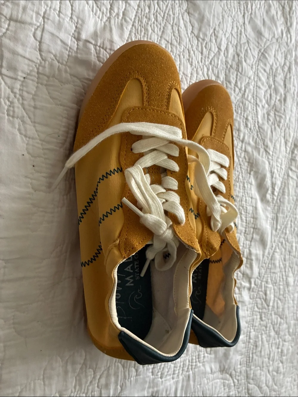 Blowfish Mustard Yellow and White Sneakers